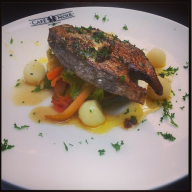 Grilled Sear fish with vegetables - Fish of the day @ Cafe Noir, UB City