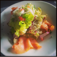 Fresh Salmon salad @ Cafe Noir, UB City